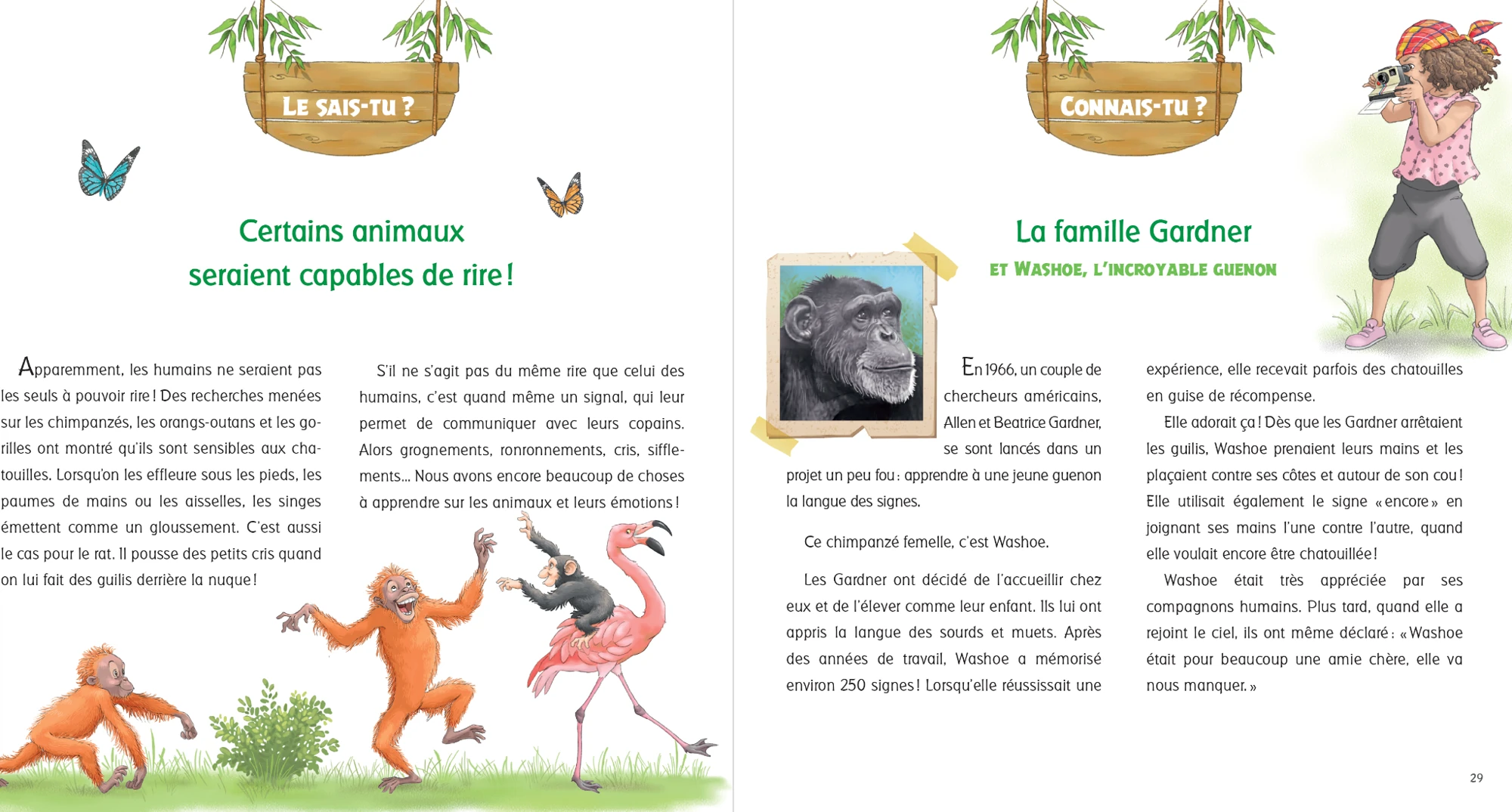 Double page originale « Connais-tu ? » : La famille Gardner